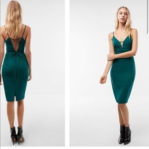 Green midi dress